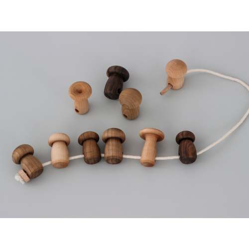 Montessori Mushroom Lacing Wooden Toy