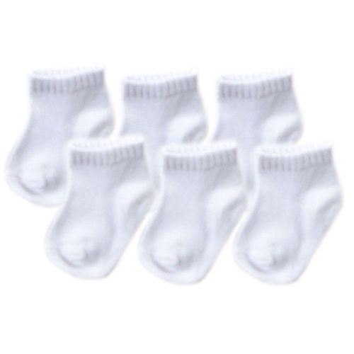 Luvable Friends Baby Unisex Newborn and Baby Socks Set, White, Size: 0-6 months