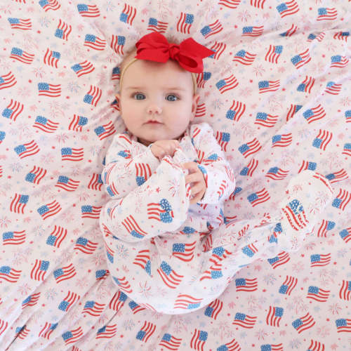 Fireworks & Freedom Zipper Footie