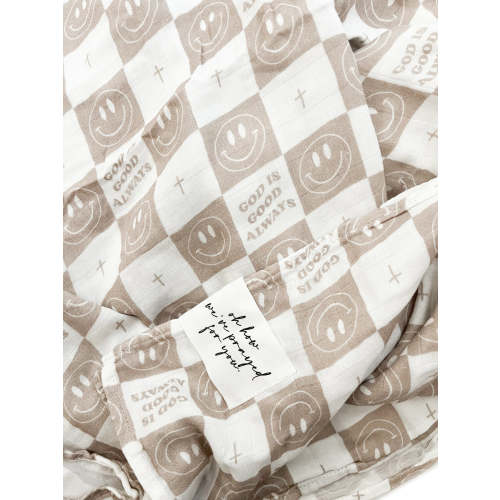 God is Good Always Smiley and Cross Swaddle Blanket – OUR HOUSE ABOVE