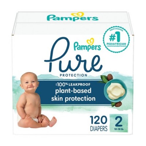 Pampers Pure Protection Diapers Enormous Pack - Size 2 - 120ct