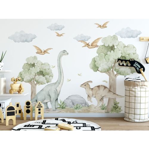 Wall Stickers DINOSAURS Brontosaur XL for Kids T-rex Dinosaur on the Wall - Etsy