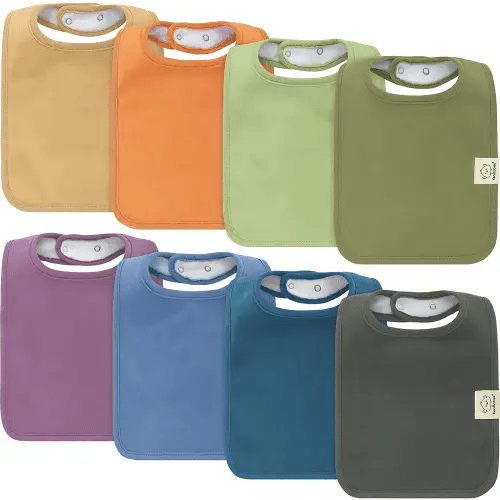 KeaBabies 8-Pack Organic Baby Bibs for Boys, Girls - Super Absorbent Cotton Drool Bibs for Baby Girl & Boy, Teething Toddler, Drooling Newborn, Ultra Soft & Machine Washable (Cruise)