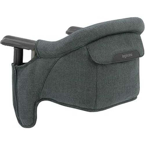 Inglesina Fast Table Chair, Charcoal Gray Melange - High Chair for Babies & Toddlers 6-36 Months - Fits Tables 0.8'' to 3.5'' Thick - Collapsible, Portable Design - Includes Travel Bag - BPA Free