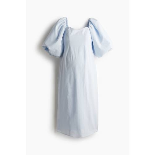 MAMA BALLOON-SLEEVED COTTON DRESS