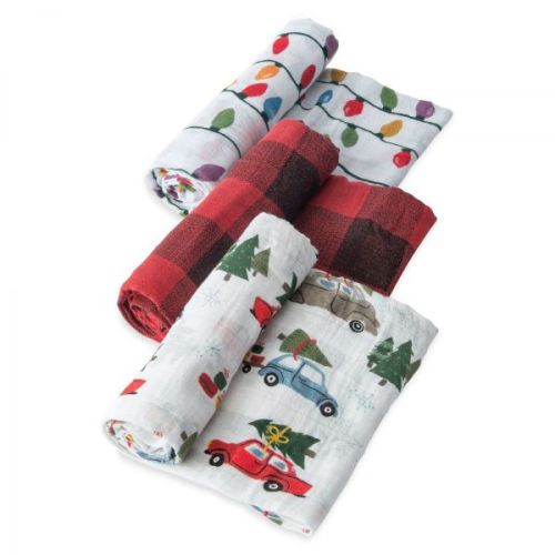 Cotton Muslin Swaddle 3 pack - Holiday Haul by Little Unicorn