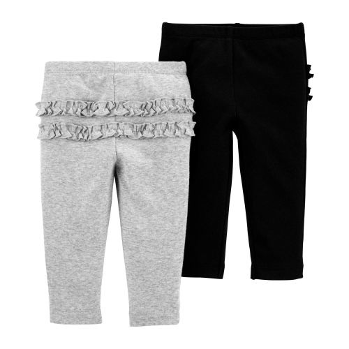 Baby 2-Pack Ruffle-Detail Cotton Pants