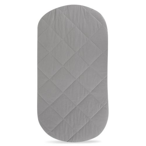 Ely's & Co. Baby Fitted Quilted Bassinet Sheet with Heat Protection 100% Combed Jersey Cotton Grey 1 Pack