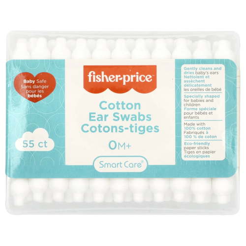 Fisher-Price Cotton Ear Swabs, 0+ Months, 55 Count