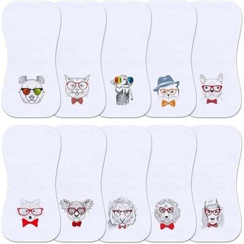 10-Pack Burp Cloths for Baby Boys and Girls - Organic Baby Burp Cloth,Baby Washcloths, Burp Rags, Large Neutral Burp Clothes for Newborn