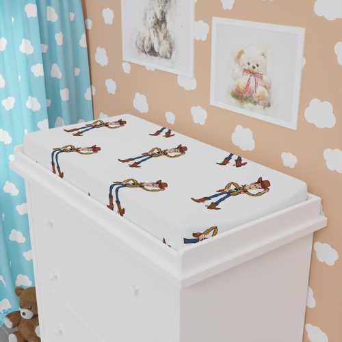 Toy Story Nursery Changing Pad Cover featuring Playful Woody Design, Nursery Decor, Baby Shower Gift, Soft and Cozy, Kids Room