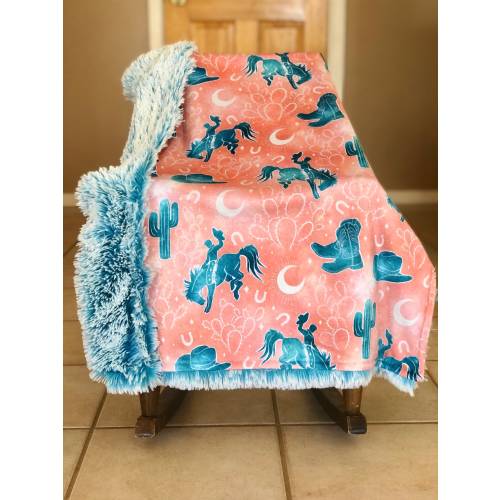 The Colorful Cosmic Midnight Rodeo Blanket