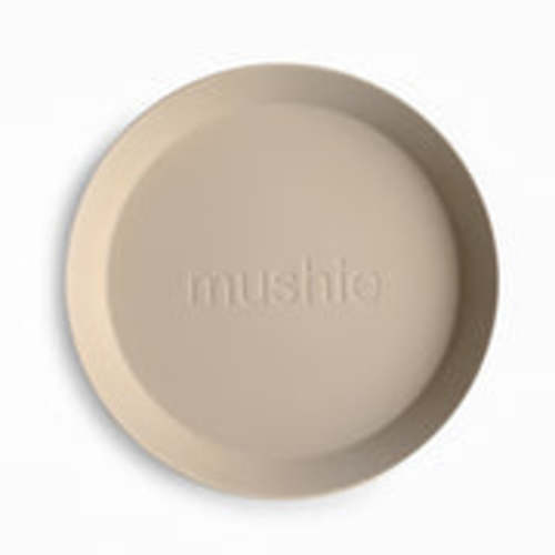 Mushie Baby Round Dinnerware Plates, Set of 2