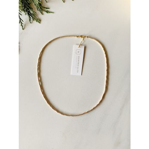 2mm Bead Necklace | Choose from 14K Gold Filled or Sterling Silver | Gold Filled Beaded Choker | Sterling Silver Beaded Choker