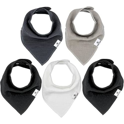 DiaperSquad's Baby Bibs for Drooling and Teething, Bibs for Boys, Baby Girl - Solid Cotton Baby Drool Bibs