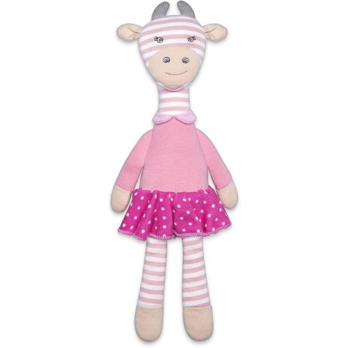 Organic Farm Buddies by Apple Park 14" Soft Rattle Toy | Non-Toxic, Hypoallergenic, 100% Organic Cotton for 0m+ | Stuffed Animal