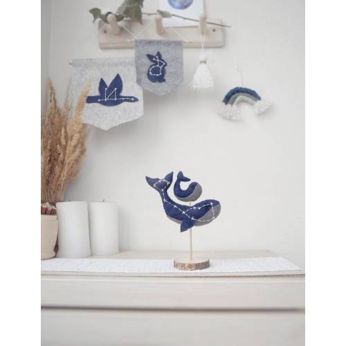 Space Whale, Mom and baby figurine, Whale Constellation table decor, Galaxy birthday gift, Gift for mother, Space theme nursery decor