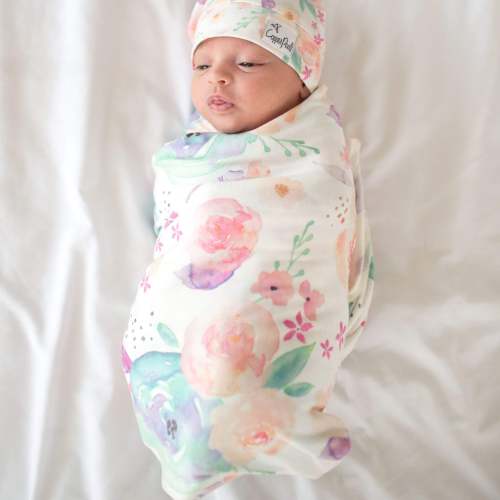 Knit Swaddle Blanket - Bloom