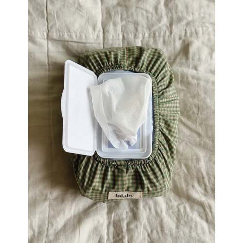 Wet Wipe Cover in Green Check