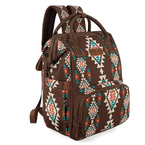 Montana West Wrangler Callie Diaper Bag Backpack with Stroller Straps Multifunction Baby Travel Bag WG2204-9110CF