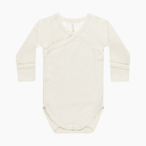 Quincy Mae Side Snap Bodysuit - Ivory, Newborn