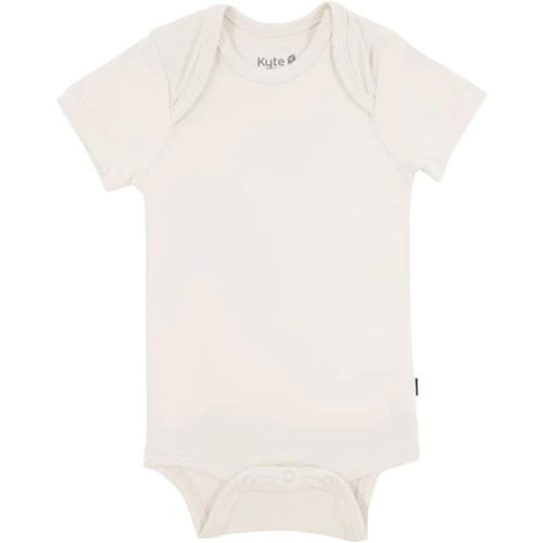 KYTE BABY Short Sleeve Unisex Baby Bodysuits - 0-3 months - Oat