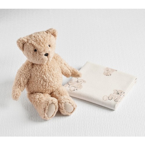 The St. Jude Oatmeal Bear & Baby Blanket Gift Set