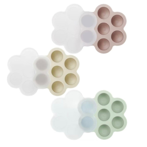 PandaEar 3 Pack Baby Food Freezer Tray with Lids, Silicone Baby Food Storage Container for Homemade Baby Food, Fruit, Purees & Breastmilk (Pink/Green/Linen)