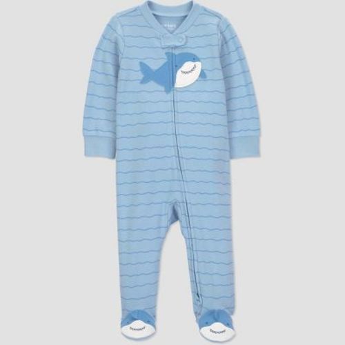 Carter's Just One You® Baby Boys' Striped Shark Sleep N' Play - Blue Newborn