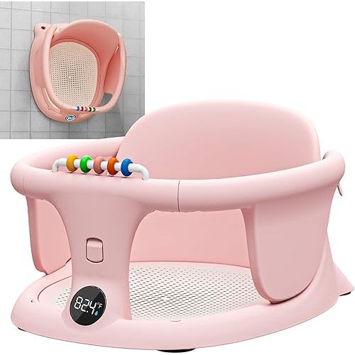 Baby Bath seat for Babies Sitting up Infant Bath tub Portable sit up Seats Bathing Chair Newborn Essentials Toddler Must Haves 0-12 Months Bathtub Sink Bather Sitting Shower Support Travel Ring