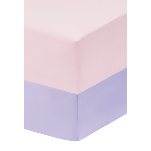 Everyday Kids 2-Pack Fitted Crib Sheets - Lavender/Pink
