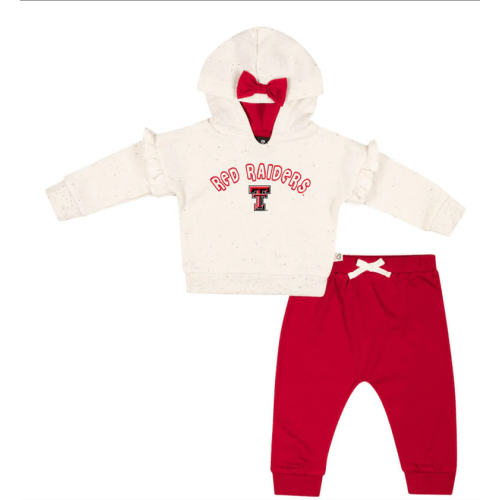 Texas Tech "Wrapped in a Bow" INFANT Sweatshirt & Pants Set – Red Raider Outfitter