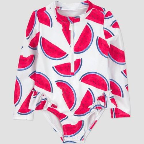 Carter's Just One You® Toddler Girls' Watermelon One Piece Swimsuit - White 2T