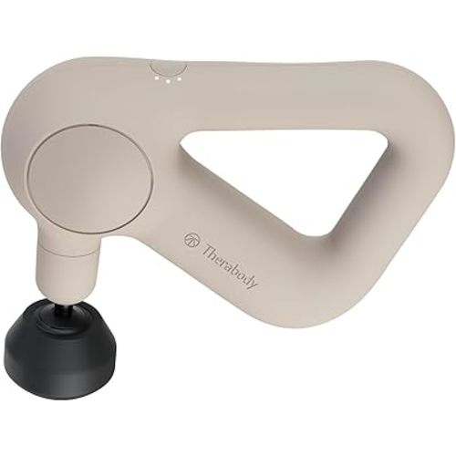 TheraGun Relief by Therabody - Easy-to-Use, Comfortable & Light Handheld Percussion Massage Gun for Everyday Pain Relief Massage Therapy in Neck, Back, Leg, Shoulder and Body (Sand)