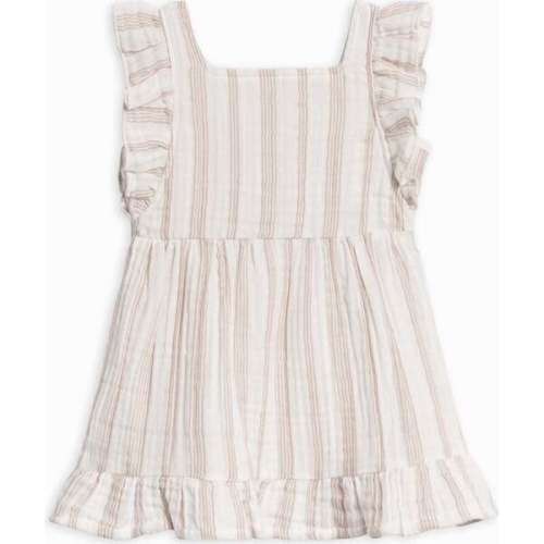 Jane Muslin Dress Enzo Stripe / Beige - Colored Organics | Maisonette