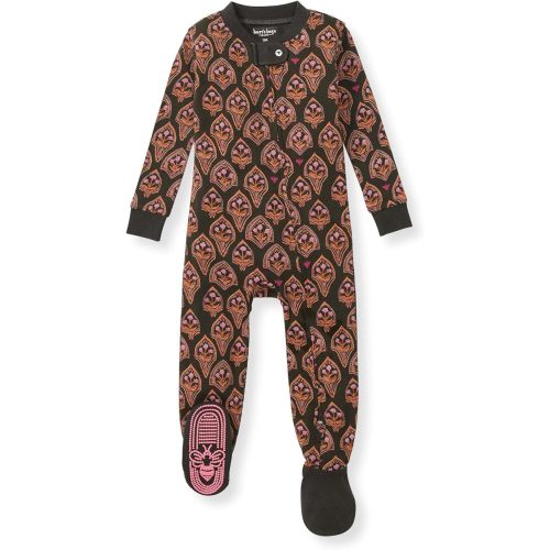Burt's Bees Baby Girls' Pajamas, Zip Front Non-slip Footed Pjs, 100% Organic Cotton and Toddler Sleepers