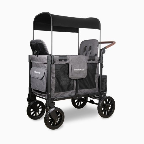 WonderFold Wagon W2 Luxe Pro Double Seater Stroller Wagon - Charcoal Gray