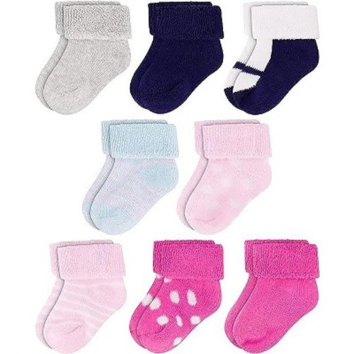 Rising Star Infant Socks for Baby Boys & Girls, Thick Cotton Terry Cuff Winter Warm Socks for Ages 0-6 months
