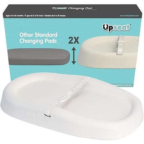 Upseat Baby Changing Pad, Non-Slip Grippy Design, Premium Cushioned Foam, Contoured for Comfort, Waterproof and Easy-to-Clean, Liquid-Resistant (Coconut)