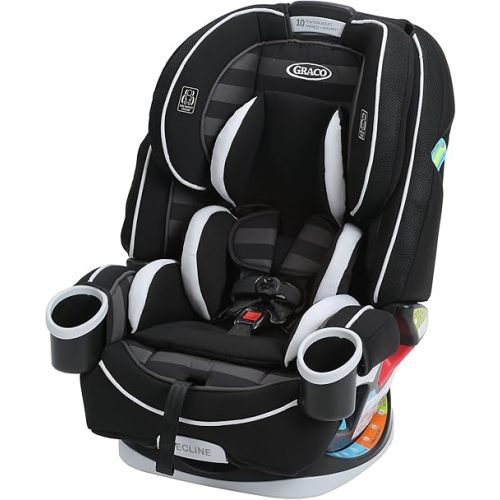 Graco 4Ever All-in-One Convertible Car Seat, 4-in-1 Baby to Big Kid Car Seat from 1.8-54 kg (4-120 lb), ProtectPlus Engineered, Rockweave
