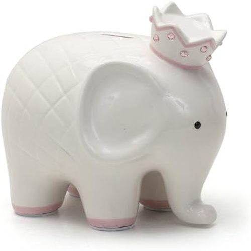 Child to Cherish Ceramic Coco Elephant Piggy Bank, Pink