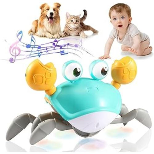 Baby Toys Toddler Crawling Crab: Interactive Tummy Time Dog Toys for Over 3 Years Baby Toys Crab Infant Toys 3 4 5 6 7 8 9 10 11 12 Learning Crawl Walking Toddler 36 Months Birthday Gift