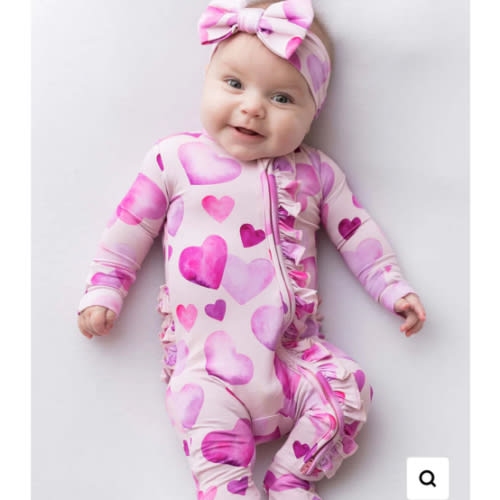 Maeve Ruffled Zippered Footie