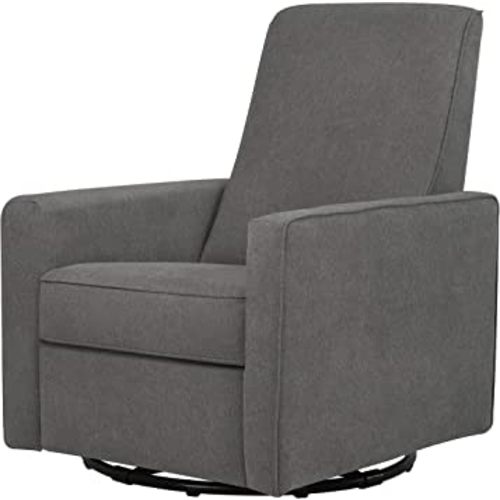 DaVinci Piper 360° Swivel Rocker Recliner Chair - Glider Rocking Chair for Nursery and Living Room - GREENGUARD Gold, FSC & Certi-PUR US Certified - Ultra Comfy Nursery Glider Recliner - Dark Grey