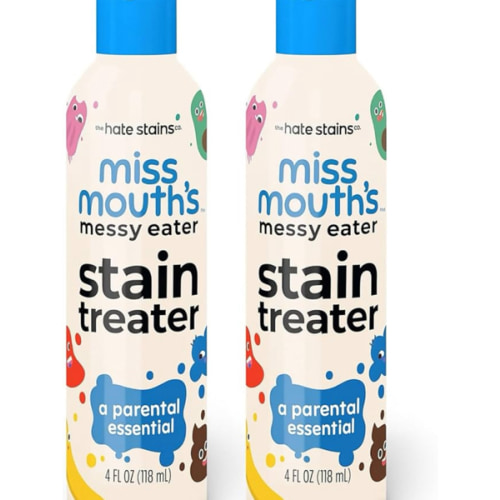 Miss Mouth's Messy Eater Stain Treater Spray - 4oz 2 Pack Stain Remover - Newborn & Baby Essentials - No Dry Cleaning Food, Grease, Coffee Off Laundry, Underwear, Fabric