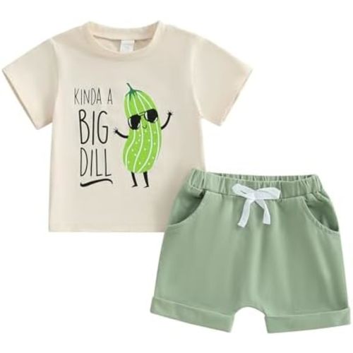WZTYYDS Toddler Boys Summer Outfits Animal Print Short Sleeve T-Shirt and Elastic Shorts for 2 Piece Vacation Clothes Set