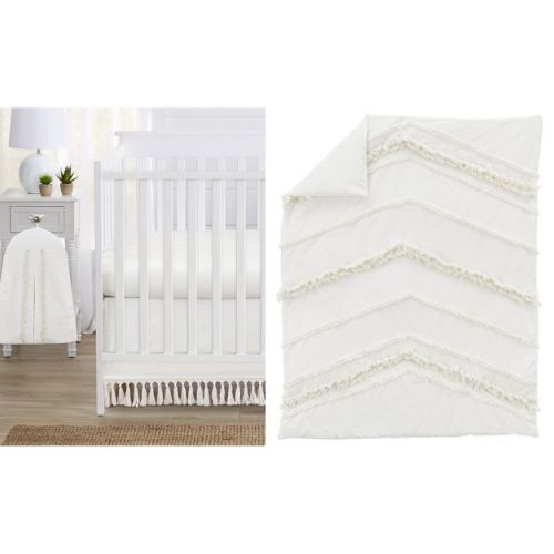 Sweet Jojo Designs Boy or Girl Gender Neutral Unisex Baby Crib Bedding Set - Bohemian Fringe Collection 4pc