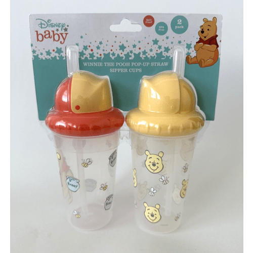 Disney Baby Winnie The Pooh Pop-Up Straw Sipper Cups 2Pack