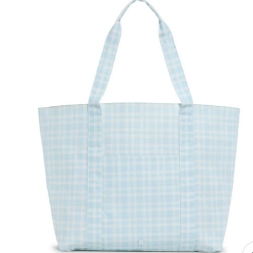 X-Large Tote - Jumbo Tote - Pimlico Plaid Blue