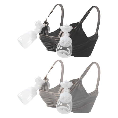 Hands Free Pumping Bra - Comfortable Breathable Nursing Bra U Shape Bra Extender Adjustable Straps Compatible with All Breast Pumps Easy to Clean for Postpartum Breastfeeding Use